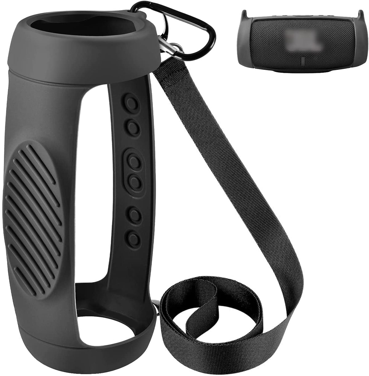 Comecase silicone case close-up for JBL Charge 5 protecting against scratches.