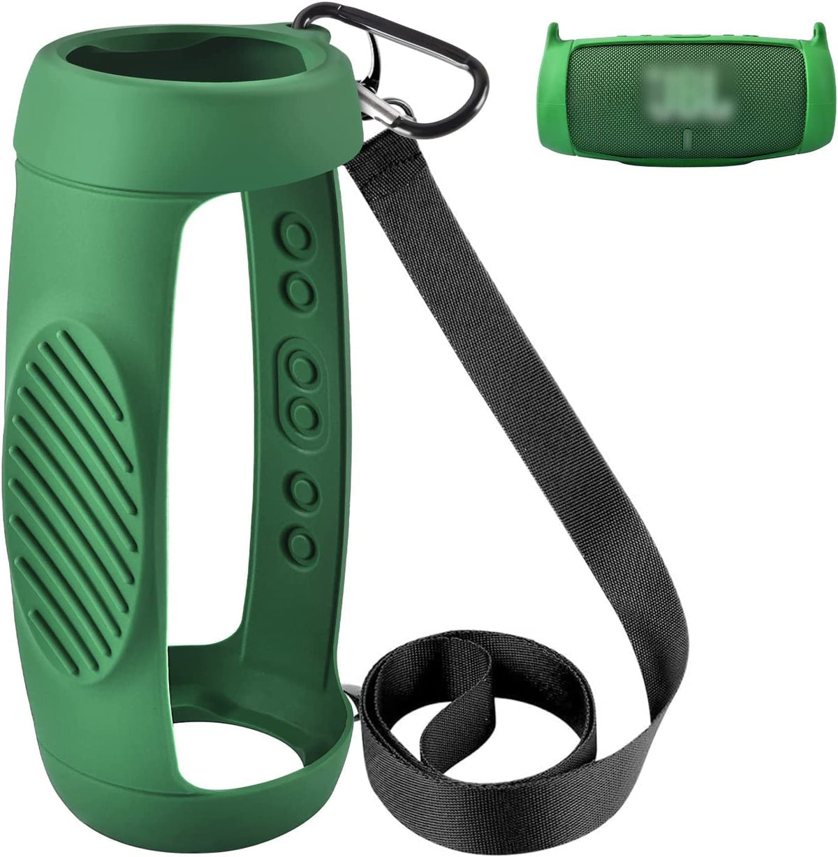 Comecase silicone case front view showing snug fit and speaker protection