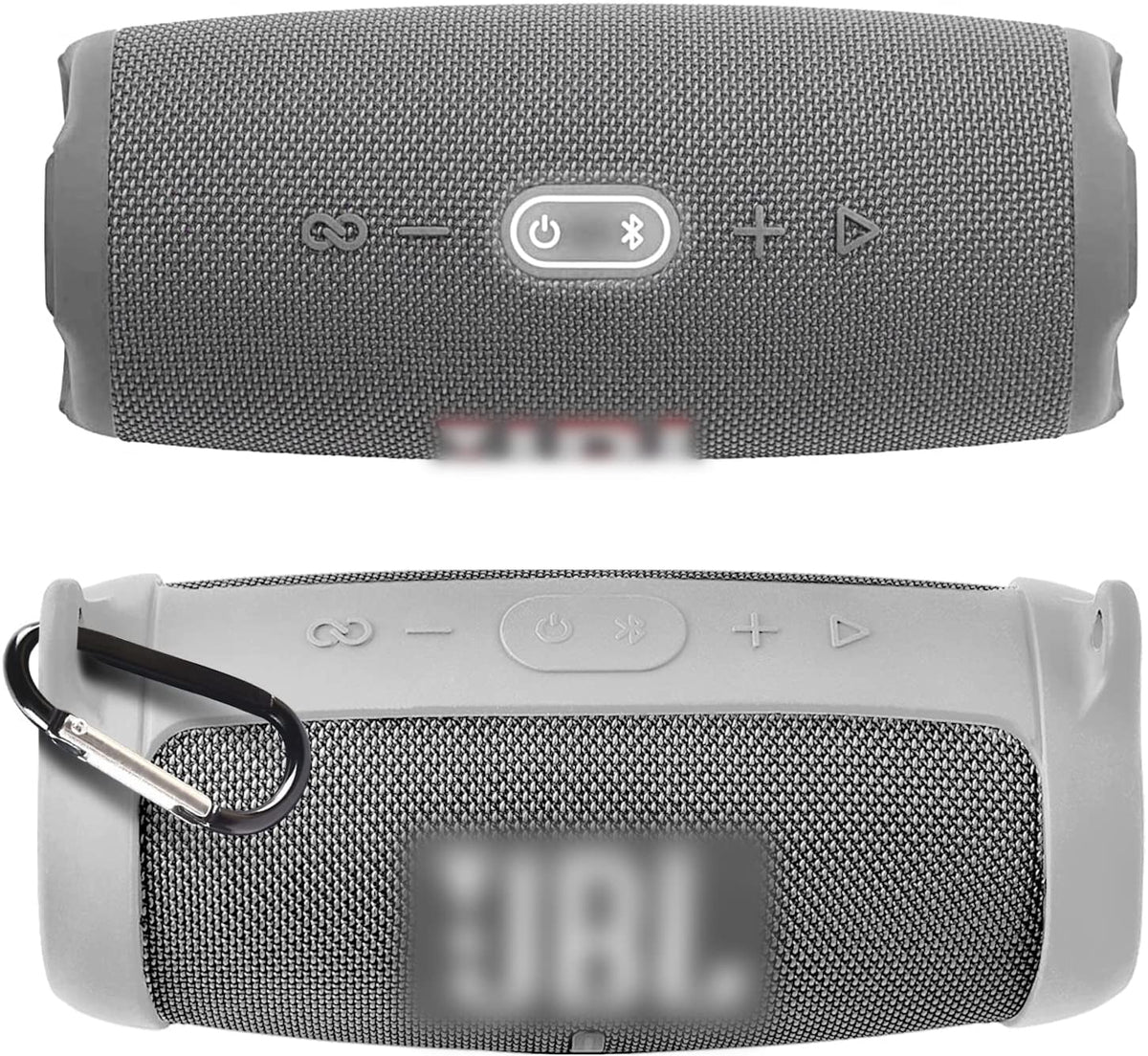 Comecase JBL Charge 5 silicone case side hooks for secure carrying.
