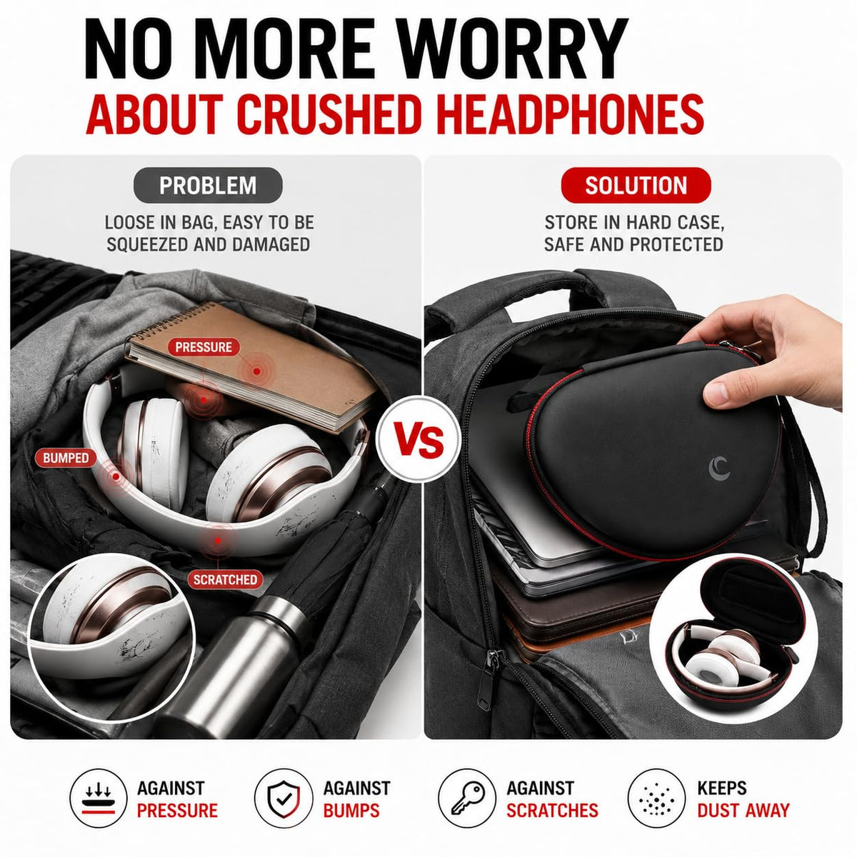 Comecase lightweight about 110 g with detachable wrist-strap for easy carry.