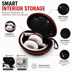 Comecase mesh pocket interior keeps cables separate for tidy travel and office storage.