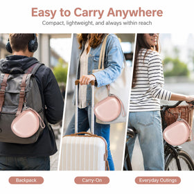 Comecase with headphones beside it showing roomy extra-large fit