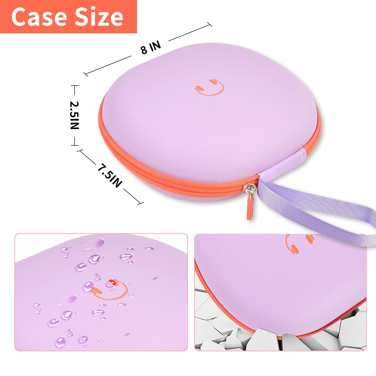 Comecase Tune 660NC purple case features padding to protect headphones