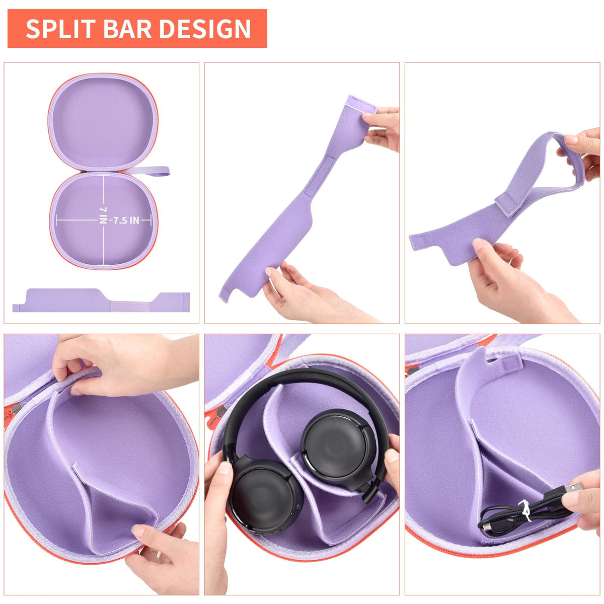 Comecase Tune 720BT purple case offers splash-resistant protection for humid commutes