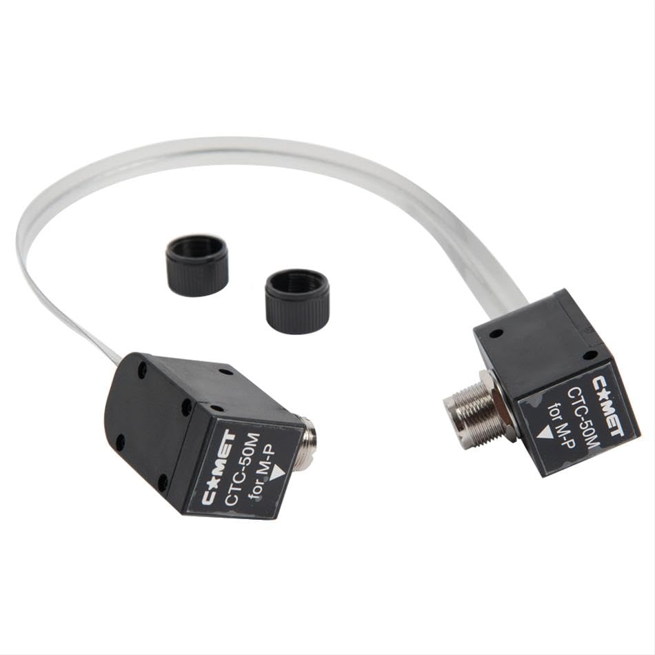 Comet CTC-50M window feed-thru jumper close-up with rugged connectors for reliable installation.
