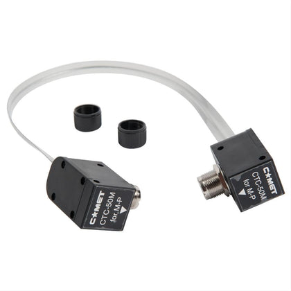 Comet CTC-50M window feed-thru jumper close-up with rugged connectors for reliable installation.