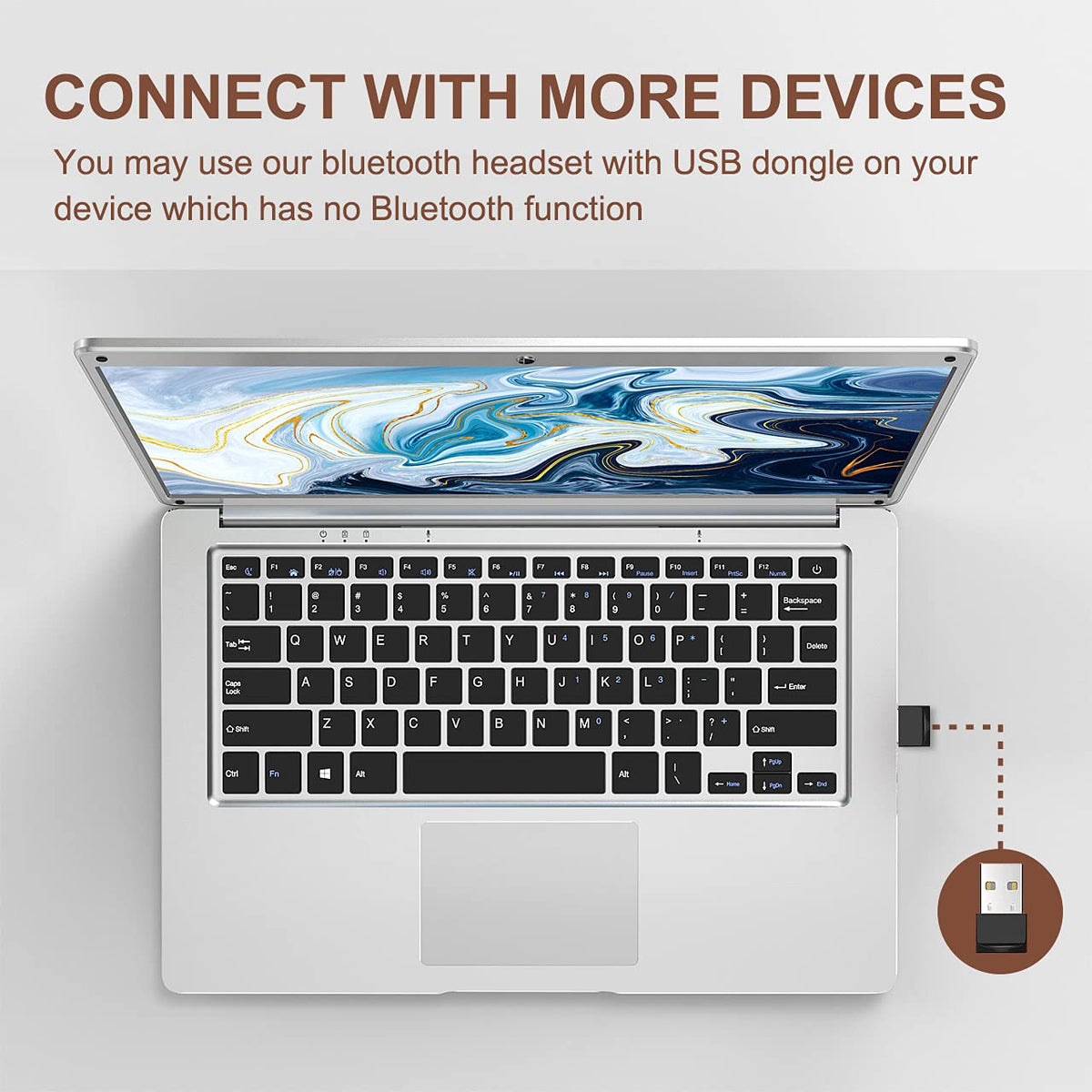 COMEXION paired with phone and laptop showing dual‑device benefit