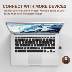 COMEXION paired with phone and laptop showing dual‑device benefit