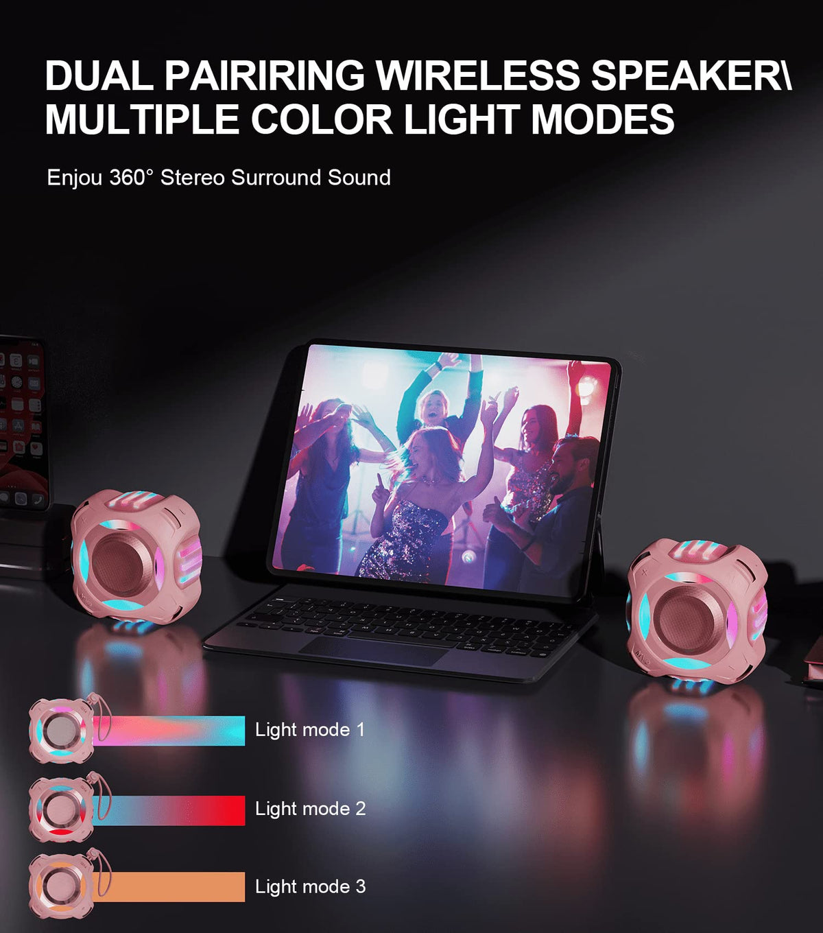Comiso silicone lanyard keeping the speaker accessible during outdoor activities