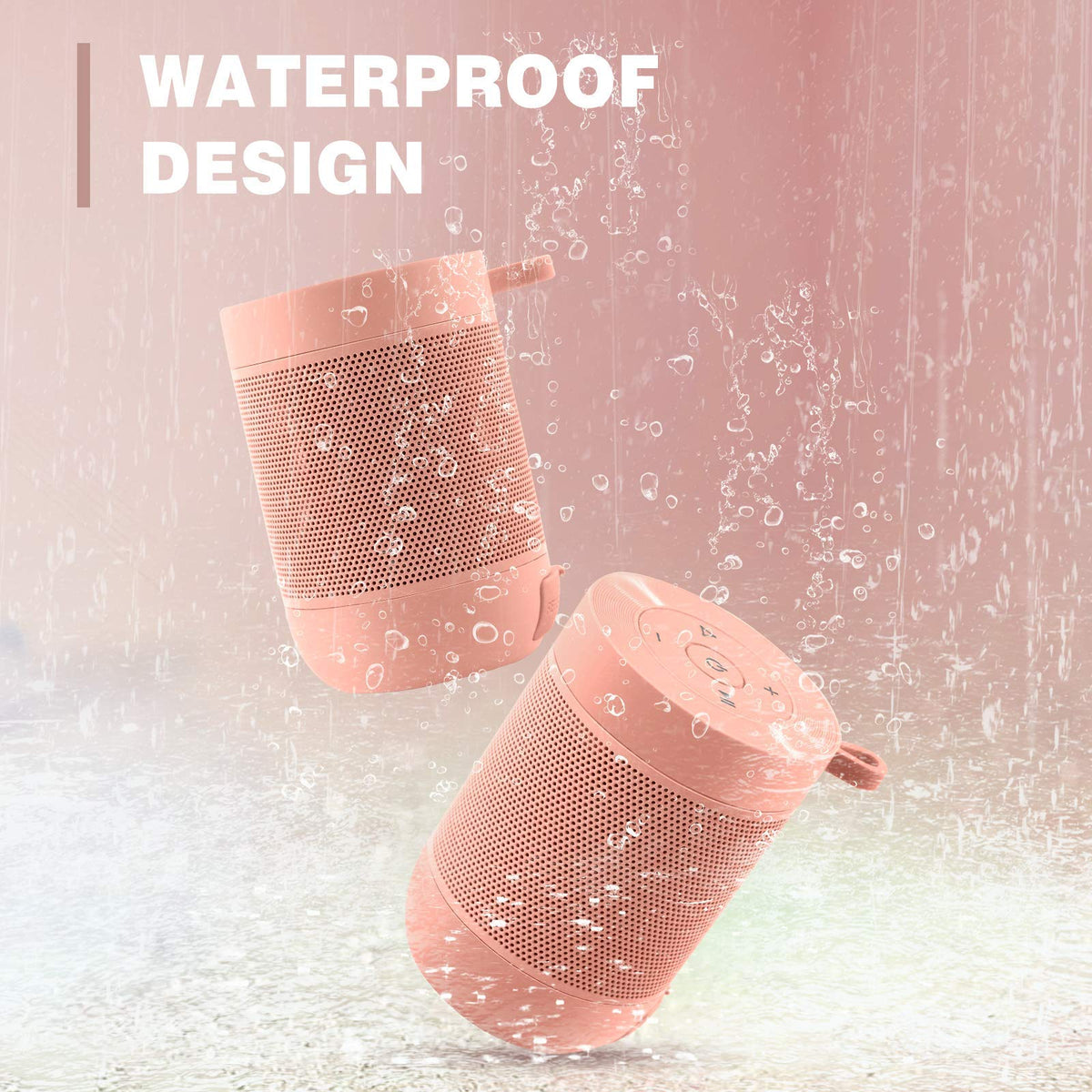 Comiso Bluetooth Speaker side view highlighting portable size for travel