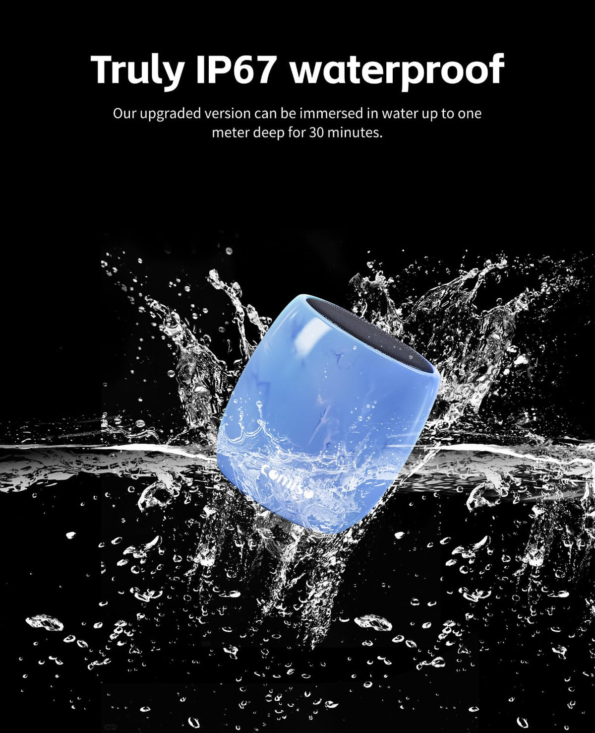 Comiso C17A waterproof IPX7 design supports outdoor use and splashes.