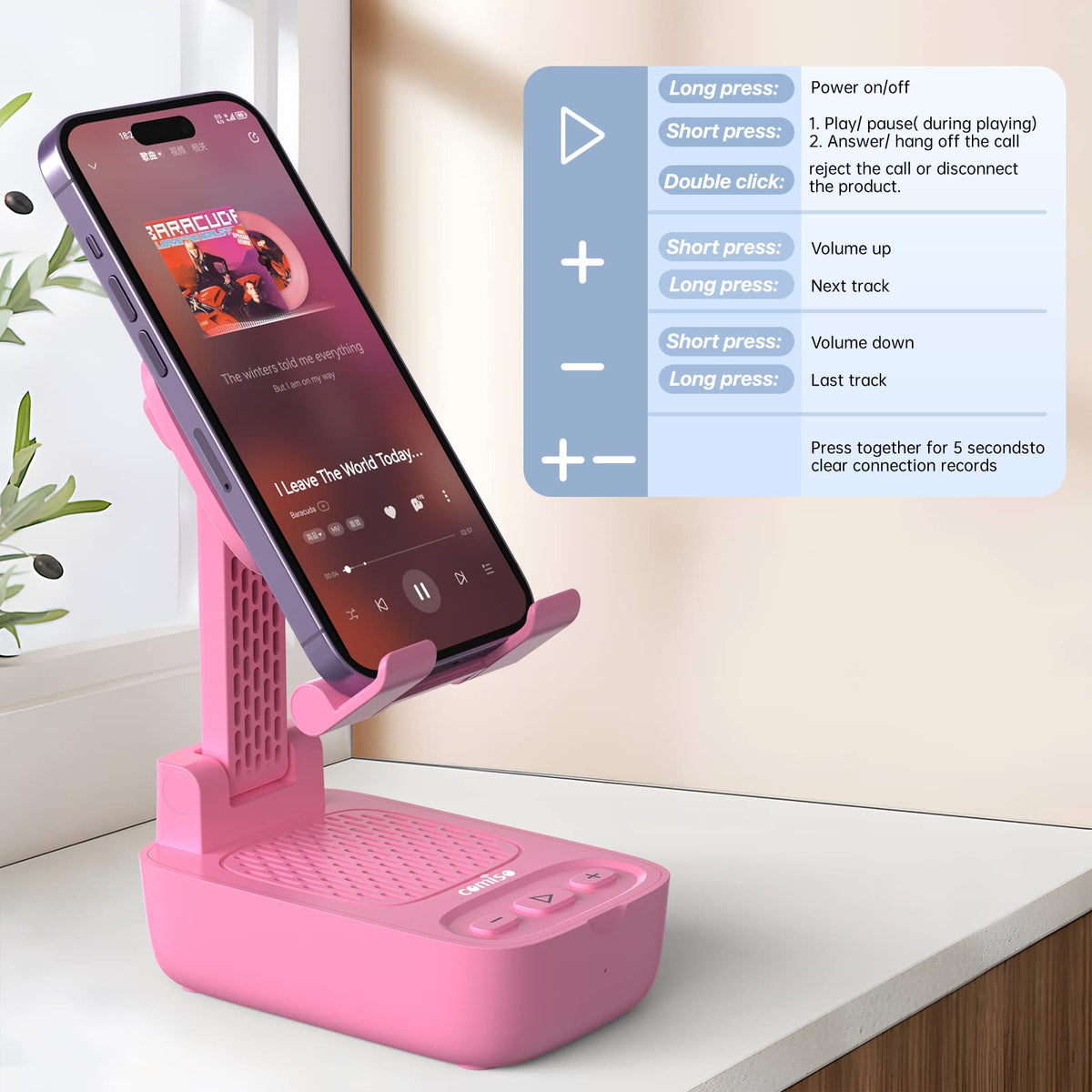 Comiso compatibility with iPhone, iPad, and Samsung devices for easy pairing