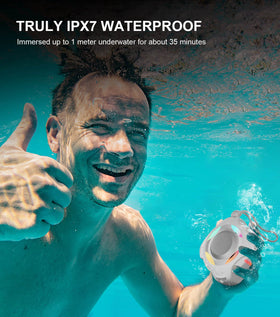 comiso floating in pool demonstrating IPX7 waterproof floatability benefit