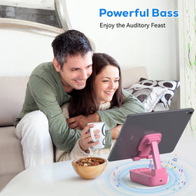 Comiso weighted-base desk stand keeps devices stable