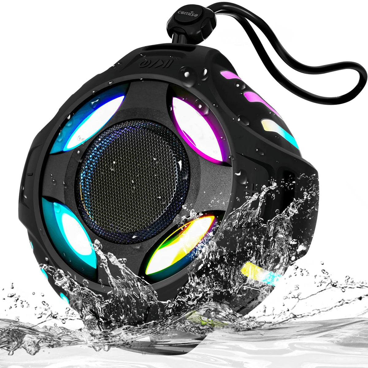 Comiso waterproof speaker delivers robust bass for shower and outdoor use
