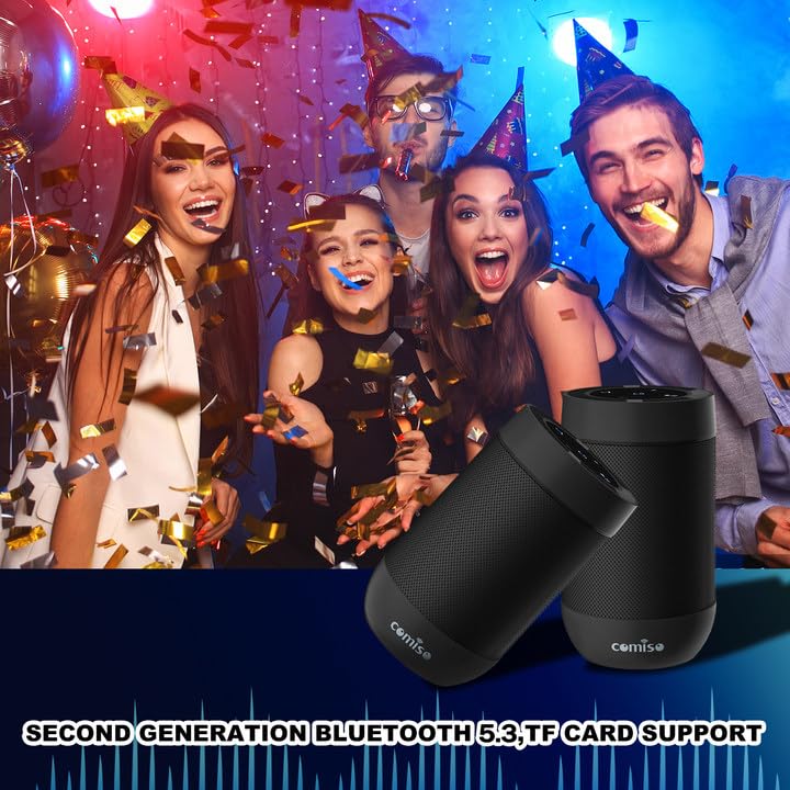 Two Comiso X26M speakers linked for immersive stereo playback