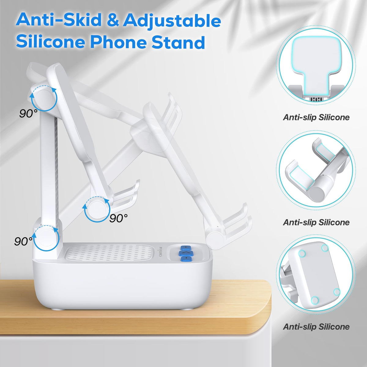 comiso X8 side profile tilted to demonstrate adjustable viewing angle and comfort