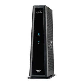 Commscope Arris SBG8300-RB front view with LED indicators for gigabit speeds.