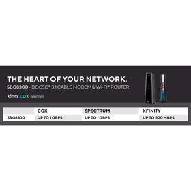 Commscope Arris SBG8300-RB WiFi setup close-up highlighting 802.11ac performance.