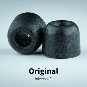 COMPLY 500 Core Series ear tips on-ear view demonstrates secure fit during workouts and daily use.