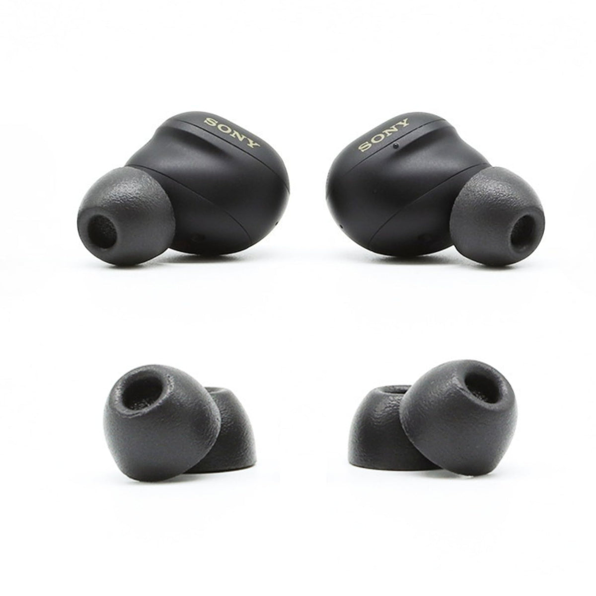 COMPLY front packaging showing black tips and included sizes for clear purchase decision