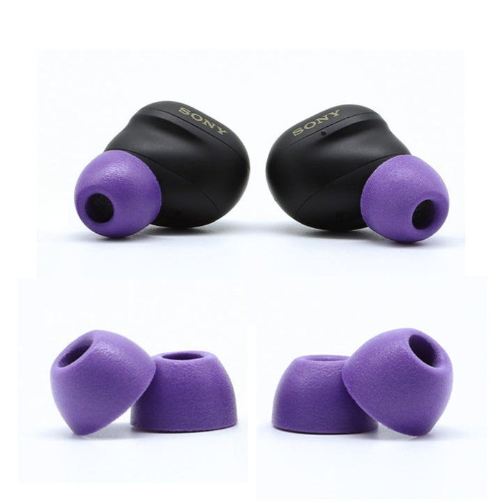 COMPLY front packaging purple small shows comfort and secure fit benefit