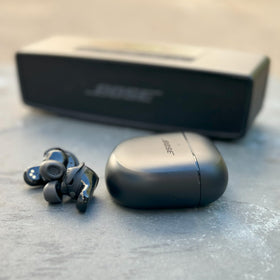 COMPLY memory foam ear tips for Bose QuietComfort Ultra provide a snug, secure hold for active wear.