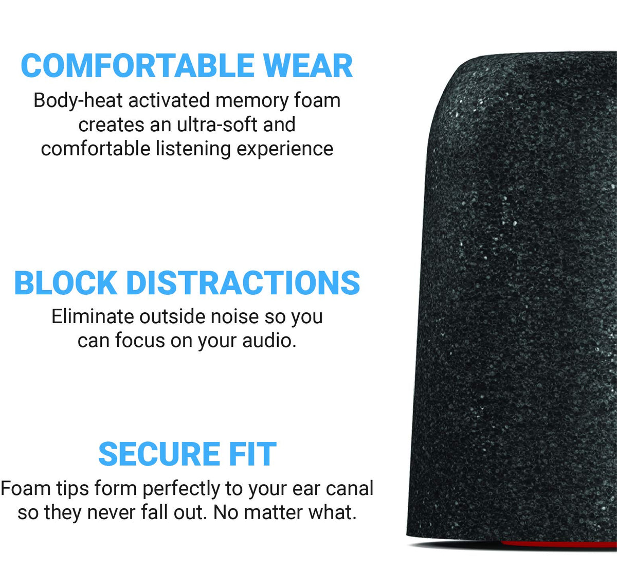 Block external noise with COMPLY foam tips for Shure, enhancing listening at lower volumes.