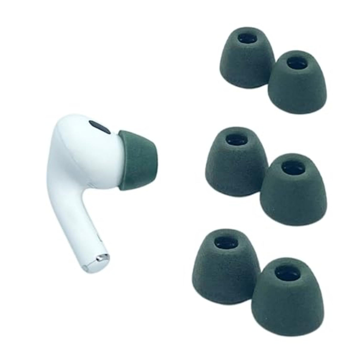 COMPLY memory foam ear tip for AirPods Pro Gen 1-2 showing secure, comfortable in-ear fit