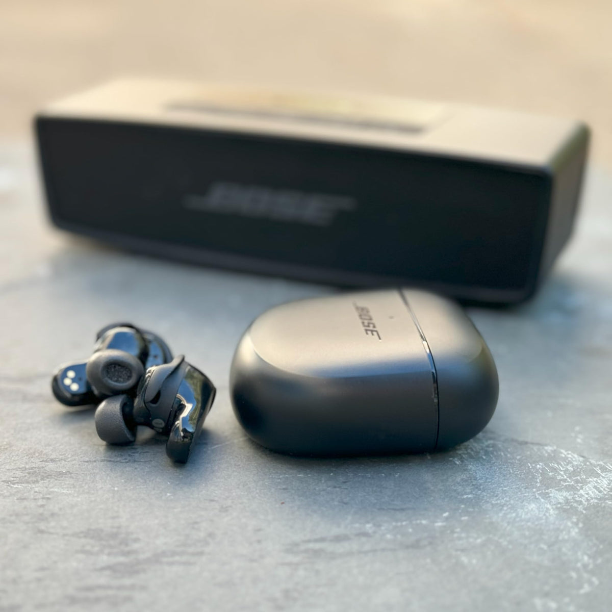 Secure grip and personalized feel with Comply foam tips for Bose QuietComfort Ultra.