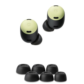 COMPLY memory foam tip close-up for Pixel Buds Pro; secure, comfortable fit.