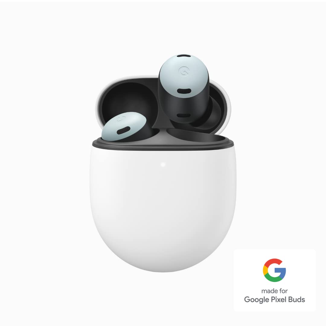In-ear view of COMPLY foam tip conforming to Pixel Buds Pro for a snug seal.