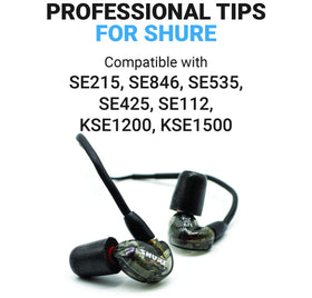 COMPLY memory foam tip for Shure earphones delivers enhanced noise isolation.
