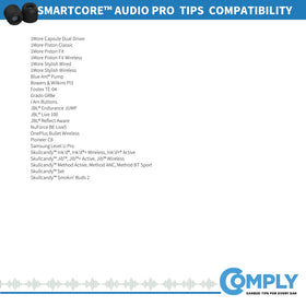 Care with warm water keeps Comply P-Series tips soft and durable.