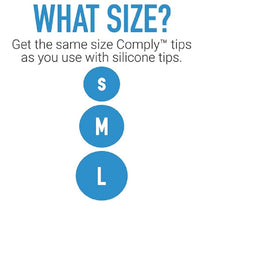 Comply P-Series tip on a NuForce earbud indicating broad compatibility.
