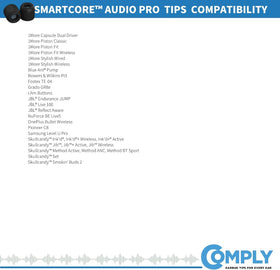 Comply P-Series ear tips install quickly for a refreshed listening experience.