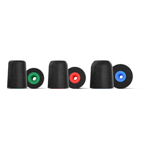 Comply P-Series NuForce foam ear tips provide secure in-ear fit during workouts.