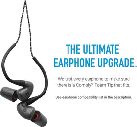 Comply P-Series Q-Jays foam ear tips offer snug fit and long wear.