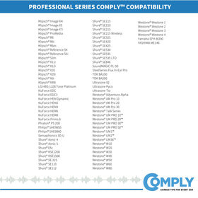 COMPLY P-Series installation guide shows a three-step replacement.