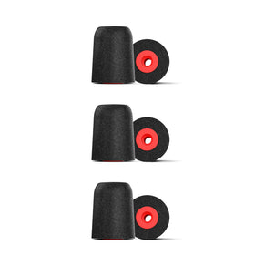 COMPLY P-Series memory foam eartip assembly shows a custom, comfortable fit.