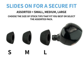 COMPLY step-by-step installation showing easy press-on fit and simple removal