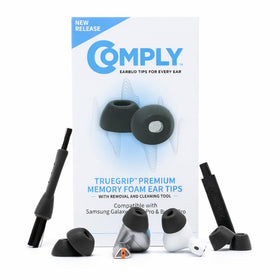 Comply TrueGrip Buds4Pro ear tips secured for workouts