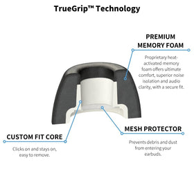 COMPLY TrueGrip care cleaning steps show simple maintenance for tip longevity.