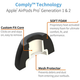 Comply TrueGrip cleaning brush included for easy maintenance