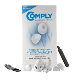 COMPLY TrueGrip AirPods Pro white pack ear tips for all-day comfort
