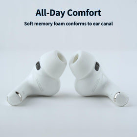 Comply TrueGrip noise-isolating tip creates a quiet listening environment during commutes