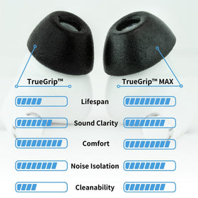Comply close-up of foam texture highlighting comfort and improved seal