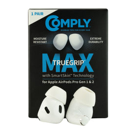 Comply TrueGrip MAX ear tip closeup showing premium memory foam comfort and seal