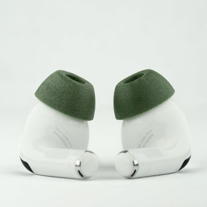 Comply TrueGrip MAX eartip foam close-up showing secure, comfortable fit.