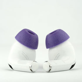 COMPLY tips installed on AirPods Pro demonstrating secure fit